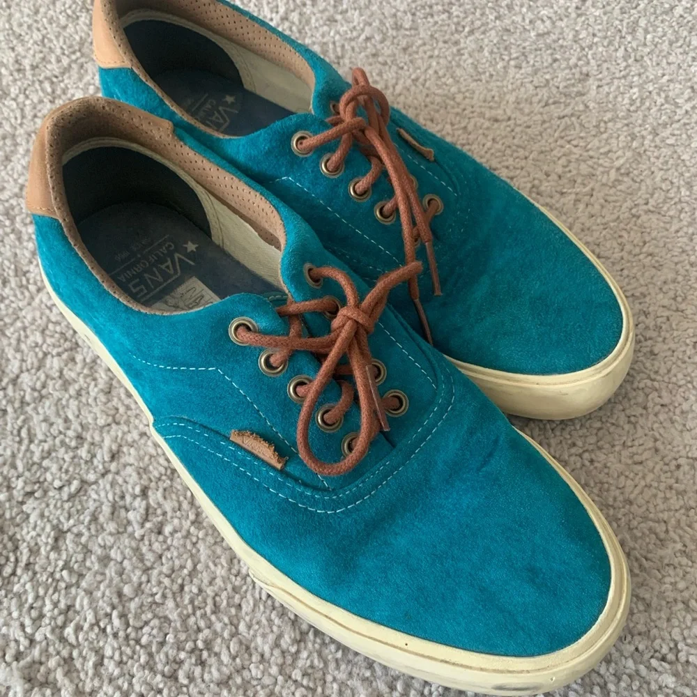 Blue and Brown Suede Vans - Picture 4 of 6